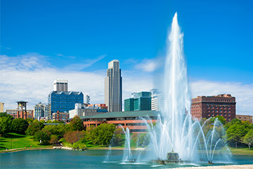 A water fountain in Nebraska