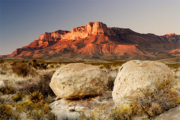 A desert view in Texas